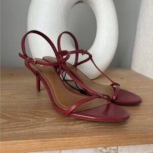 Zara Elegant Red Strappy Heels